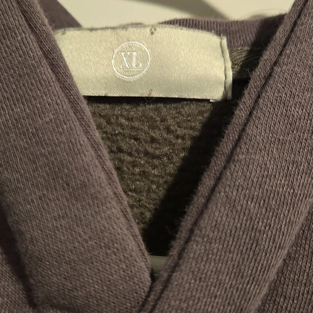 True Love gray blue pink hoodie. Size XL. Worn distressed look. - Picture 4 of 6